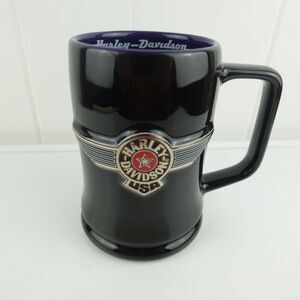 Harley Davidson USA Mug Raised Logo Medallion Vintage 2000